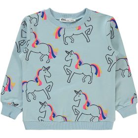Civil Unikornis kék lány pulóver