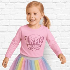 Civil Pillangós rózsaszín kislány felső