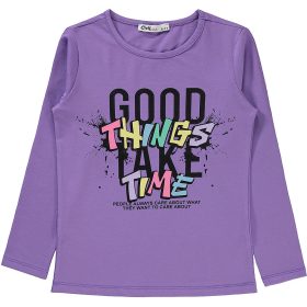 Civil Feliratos lila lány felső