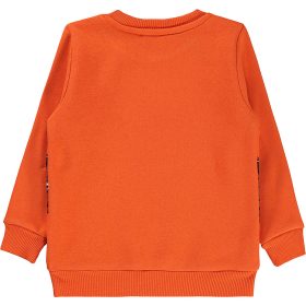 Civil Autós narancs belül bolyhos kisfiú pulóver