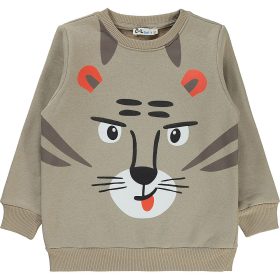   Civil Drapp állatfejes meleg, belül szőrös kisfiú pulóver