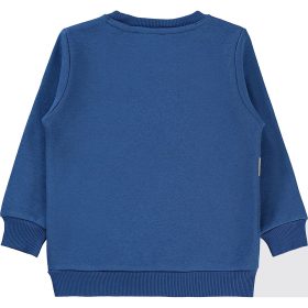   Civil Kék állatfejes meleg, belül szőrös kisfiú pulóver