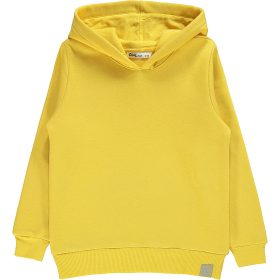 Civil Kapucnis sárga fiú belül bolyhos pulóver