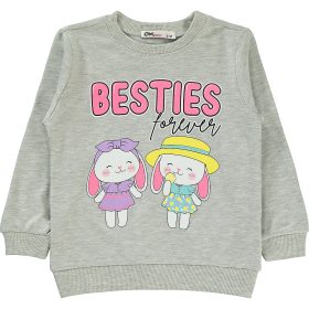 Civil Nyuszis szürke kislány pulóver