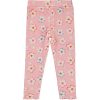 Civil Bordázott virágos rózsaszín kislány leggings
