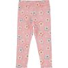 Civil Bordázott virágos rózsaszín kislány leggings