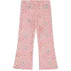 Civil Bordázott virágos rózsaszín kislány leggings