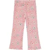 Civil Bordázott virágos rózsaszín kislány leggings