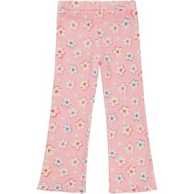 Civil Bordázott virágos rózsaszín lány leggings