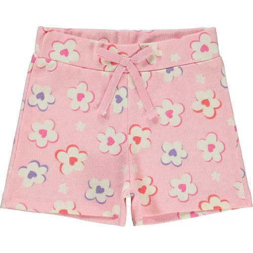 Civil Virágos rózsaszín kislány short