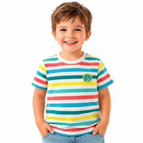 Civil Színescsíkos kisfiú póló