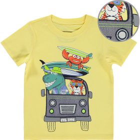 Civil Állatos sárga kisfiú póló