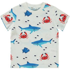 Civil Cápás ekrü kisfiú póló