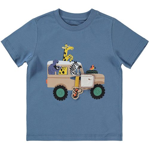 Civil Állatos kék kisfiú póló