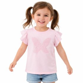 Civil Pillangós rózsaszín kislány felső