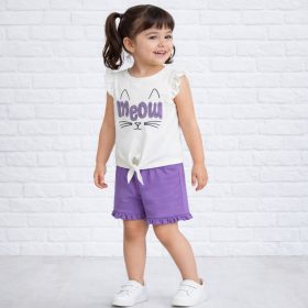 Civil Meow fehér-lila kislány szett
