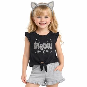 Civil Meow fekete-szürke kislány szett