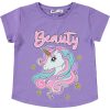 Civil Beauty unikornisos lila kislány póló