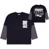 Civil Fekete-grafit kamasz felső