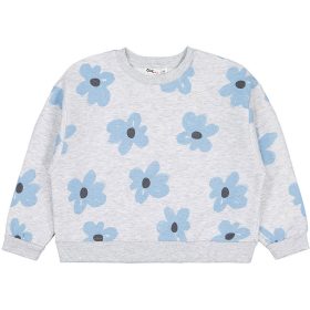 Civil Kékvirágos belül bolyhos lány pulóver