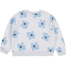 Civil Kékvirágos belül bolyhos lány pulóver