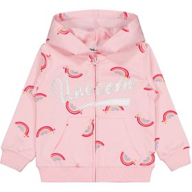   Civil Szivárványos rózsaszín kislány belül bolyhos melegítőfelső