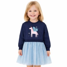 Civil Unikornis kék kislány ruha