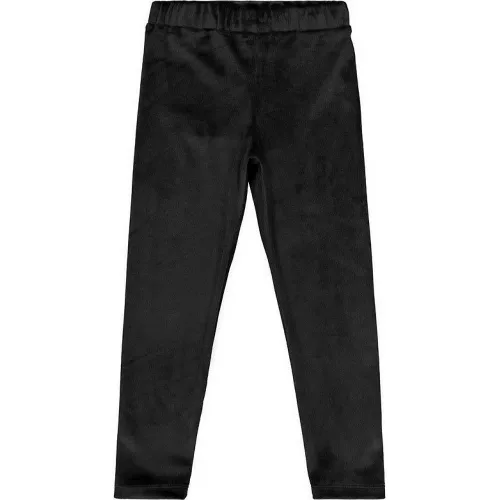 Civil Fekete puha bársony kislány leggings