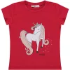 Civil Unikornis piros kislány felső