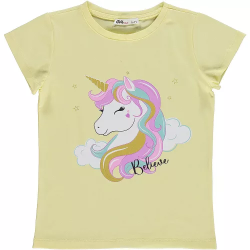 Civil Unikornis sárga lány felső