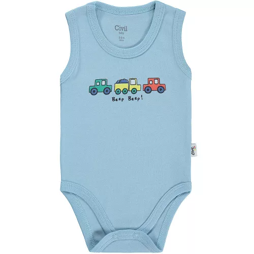 Civil Autós kék baba body