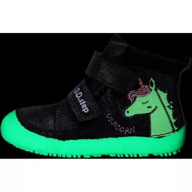   D.D.Step Barefoot Unikornis szürke fluoreszkáló kislány cipő