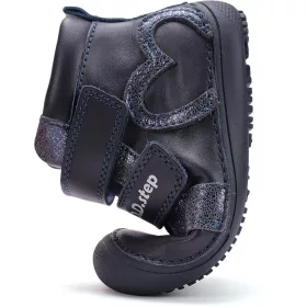 D.D.Step Barefoot Szíves éjkék kislány cipő