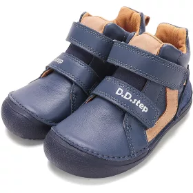 D.D.Step Barefoot Sötétkék-drapp kisfiú cipő