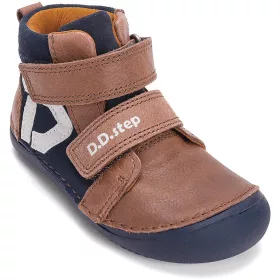 D.D.Step Barefoot Barna-éjkék kisfiú cipő