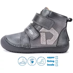 D.D.Step Barefoot Grafit-szürke lány cipő