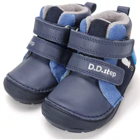 D.D.Step Szerszámos sötétkék bélelt kisfiú cipő