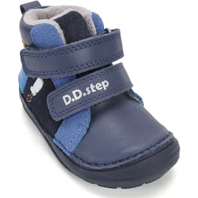 D.D.Step Szerszámos sötétkék bélelt kisfiú cipő