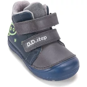   D.D.Step Űrhajós sötétkék-grafit bélelt fluoreszkáló kisfiú cipő 