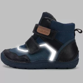 D.D.Step Barefoot Kék-fekete bélelt kisfiú cipő 