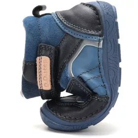 D.D.Step Barefoot Kék-fekete bélelt kisfiú cipő 