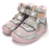 D.D.Step Barefoot Rózsaszín-ezüst bélelt kislány cipő