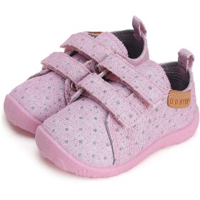   D.D.Step Barefoot Csillagos rózsaszín kislány szobacipő/vászoncipő