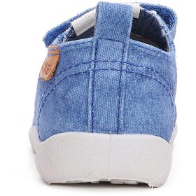 D.D.Step Barefoot Égkék kisfiú szobacipő/vászoncipő 