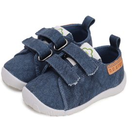   D.D.Step Barefoot Sötétkék kisfiú szobacipő/vászoncipő 