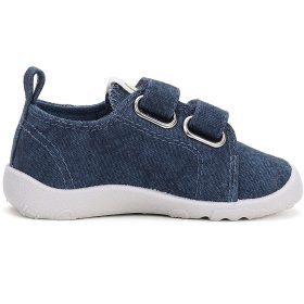   D.D.Step Barefoot Sötétkék kisfiú szobacipő/vászoncipő 