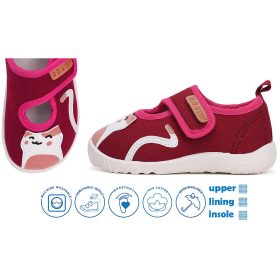   D.D.Step Barefoot Cicás piros kislány szobacipő/vászoncipő