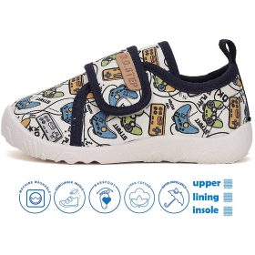   D.D.Step Barefoot Kontrolleres kisfiú szobacipő/vászoncipő  