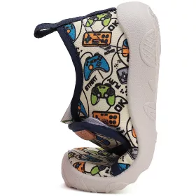  D.D.Step Barefoot Kontrolleres kisfiú szobacipő/vászoncipő