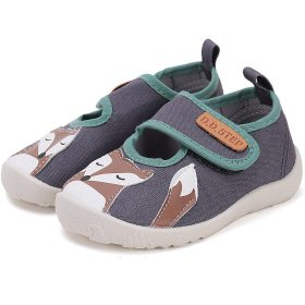   D.D.Step Barefoot Rókás szürke kisfiú szobacipő/vászoncipő